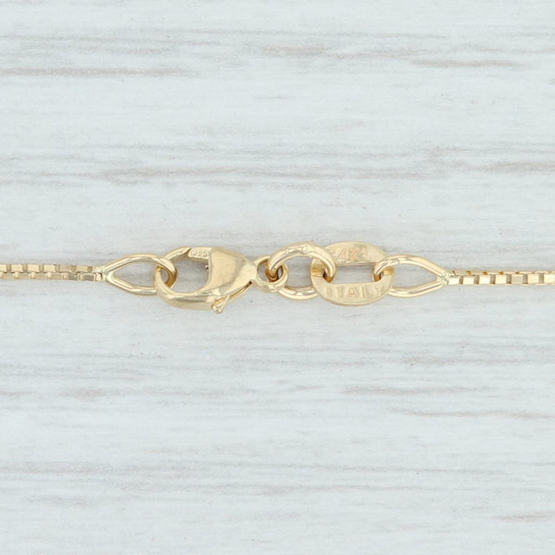 New Octava Box Chain Necklace 14k Yellow Gold 20" 0.7mm
