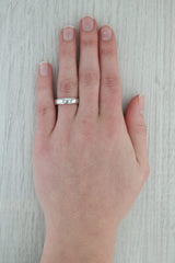 Dark Gray Classic Comfort Fit Wedding Band 14k White Gold Size 8.75 Ring