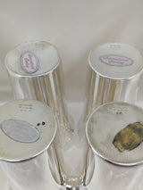 Dark Gray Set of 4 Mint Julip Cups Sterling International Silver 5.25" Drinkware P709
