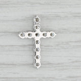 1.05ctw Diamond Cross Pendant 14k White Gold Religious Jewelry