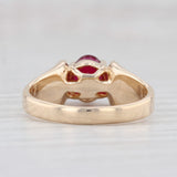 1.09ctw Ruby Diamond Ring 14k Yellow Gold Size 7.5 July Birthstone