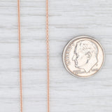 Light Gray New Round Cable Chain Necklace 14k Rose Gold 1mm Lobster Clasp 18-20" Adjustable