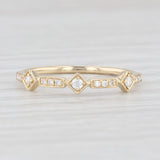 New Diamond Stackable Ring 14k Yellow Gold Size 6.75 Wedding Band
