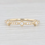 Light Gray New Diamond Stackable Ring 14k Yellow Gold Size 6.75 Wedding Band