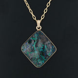 Black New Custom Made Boulder Opal Pendant Necklace 14k Yellow Gold 18" Cable Chain