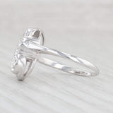 Vintage 1.15ctw Diamond Swirl Ring 14k White Gold Size 9.5 Cocktail