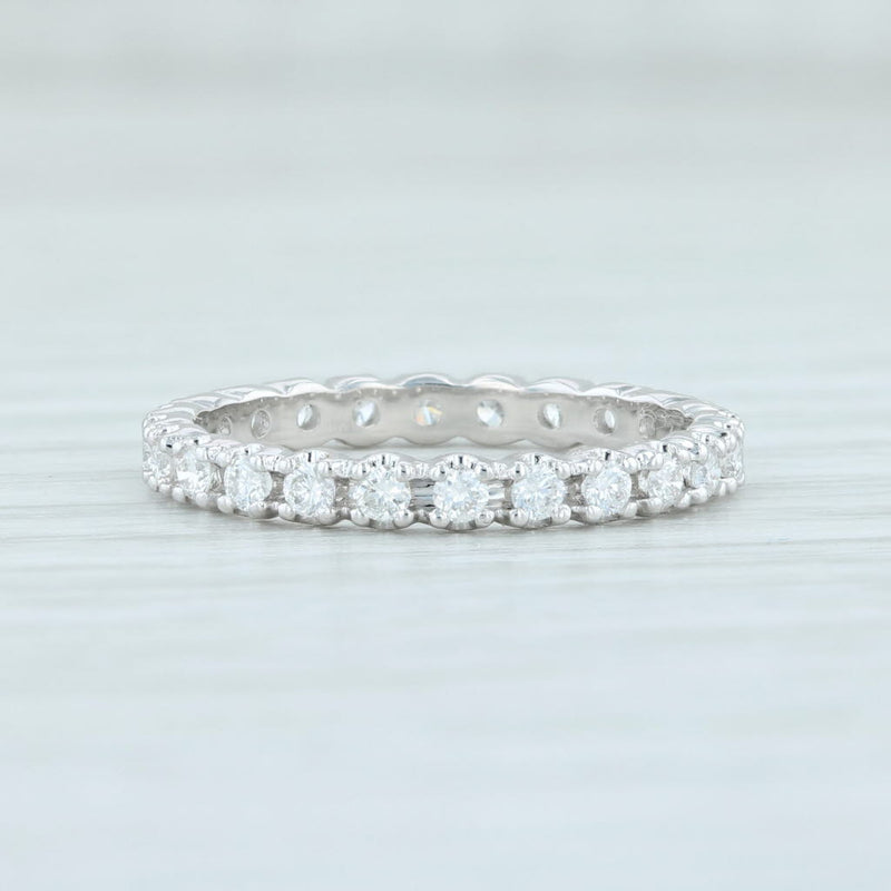 Light Gray New 0.51ctw Diamond Eternity Ring 18k White Gold Size 5.5 Wedding Stackable Band