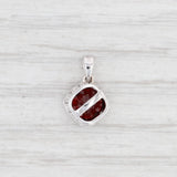 Light Gray New 1.05ct Garnet Drop Pendant 14k White Gold Solitaire January Birthstone