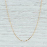 Light Gray New Octava Box Chain Necklace 14k Yellow Gold 18" 0.7mm