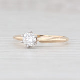 0.34ct VS2 Round Diamond Solitaire Ring 14k Yellow White Gold Size 5.25