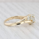 Light Gray 1.36ctw Aquamarine Bypass Ring 14k Yellow Gold Size 8 March Birthstone