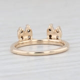 0.22ctw Diamond Ring Guard Jacket 14k Yellow Gold Stackable Wedding Size 5.5