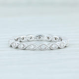 New 0.16ctw Diamond Eternity Band 14k White Gold Size 6.5 Stackable Wedding Ring