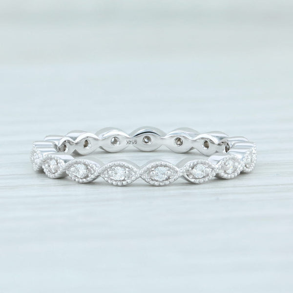 Light Gray New 0.16ctw Diamond Eternity Band 14k White Gold Size 6.5 Stackable Wedding Ring