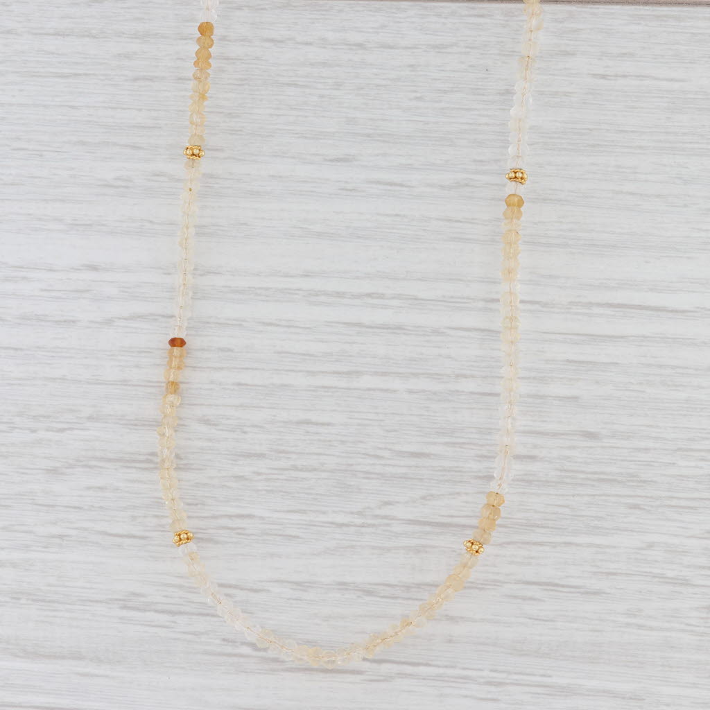 Light Gray New Nina Nguyen Harmony Necklace Citrine Bead Sterling Gold Vermeil Long