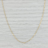 Light Gray 17.5" New Elongated Box Chain 10k Yellow Gold Lobster Clasp 1.2mm
