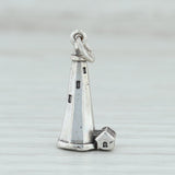 Light Gray Old Baldy Lighthouse Charm Sterling Silver Nautical North Carolina Souvenir