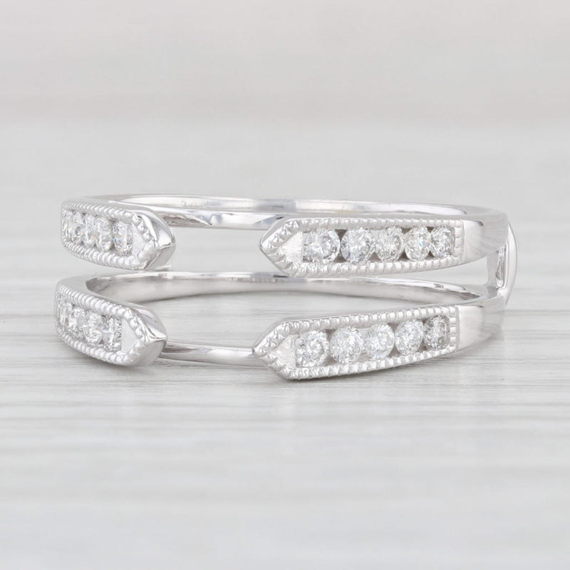 0.50ctw Diamond Ring Jacket Guard 14k White Gold Size 9.5 Wedding Band
