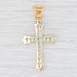 1.21ctw Diamond Cross Pendant 10k Yellow Gold Religious Jewelry