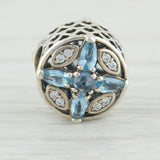 New Authentic Pandora Patterns of Frost Charm 791995NMBMX Sterling Silver Blue