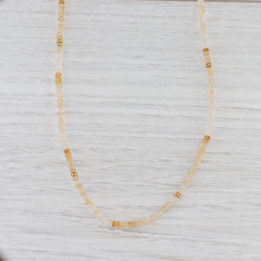 Light Gray New Nina Nguyen Harmony Necklace Citrine Bead Long Sterling Gold Vermeil Layer