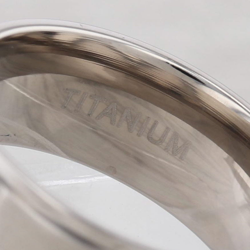New Beveled Brushed Titanium Ring Wedding Band Size 8.5