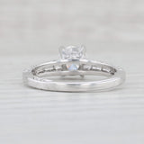 New 1.21ctw Diamond Ring 14k White Gold Size 6.5 Round Solitaire
