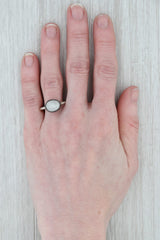 Gray New Nina Nguyen White Moonstone Ring Sterling Silver Size 7 Solitaire