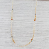 New Nina Nguyen Harmony Citrine Bead Necklace Sterling Silver 32-36.5" Long